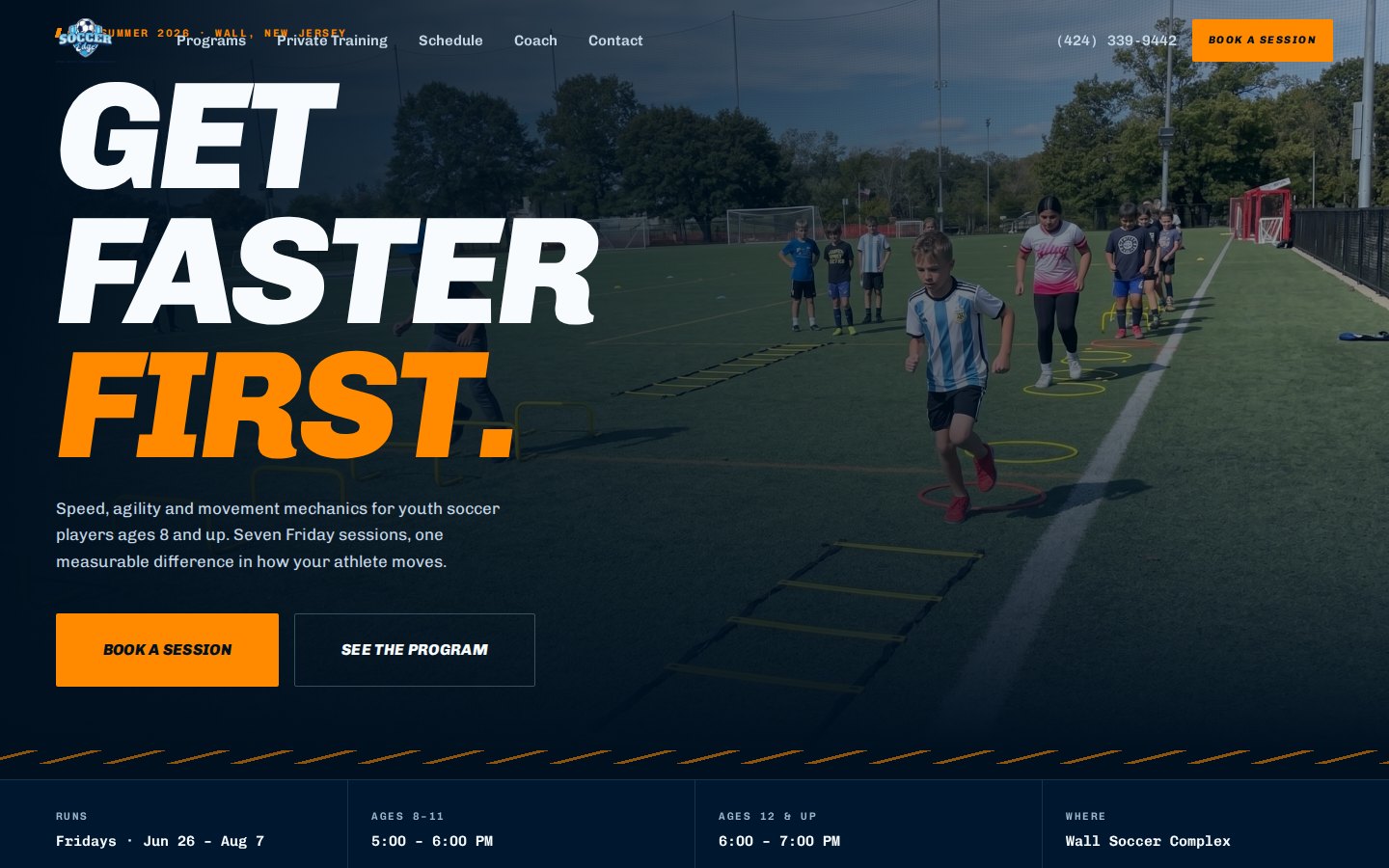 The Soccer Edge training website built on SoccerTraining.io
